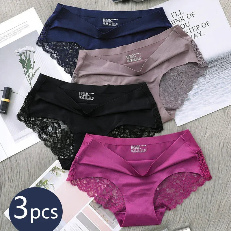 Seamless Comfort Lace Briefs Hollow Out Panties