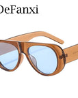 Retro Irregular Big Frame Women Sunglasses