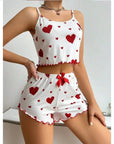 Women's Short Tank Tops And Shorts Pajamas Set