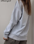 Women O Neck Loose Cotton Oversize Sweatshirts