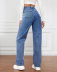 Denim High Waist Loose Fit Pants