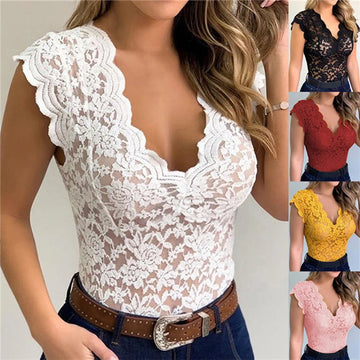 Casual Lace Cami Crochet Vest