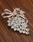 Women's Diamond Grape Brooch