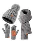 Knitted Hat, Gloves & Scarf