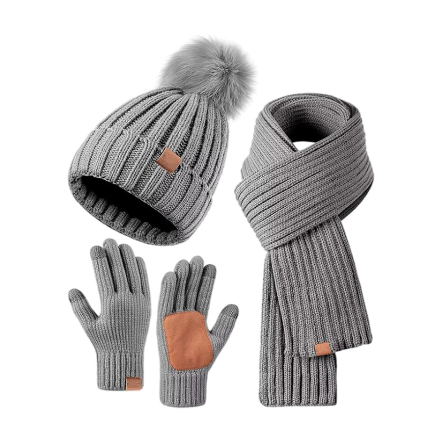 Knitted Hat, Gloves & Scarf