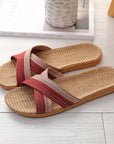 Four Seasons Home Sweat-absorbent Linen Slippers For Women