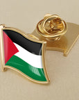 Palestinian Flag Crystal Glue Brooch