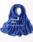 Pure Color Pearl Chiffon Scarf Headcloth Veil Chiffon Scarf