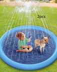 Non-Slip Splash Pad For Kids And Pet Dog Pool Summer Outdoor Water Toys Fun Backyard Fountain Play Mat