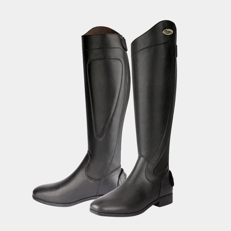 Black Cowhide Equestrian Boots