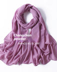 Pure Color Pearl Chiffon Scarf Headcloth Veil Chiffon Scarf