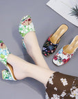 Women's Casual Outdoor Chunky Heel Printed Slippers