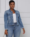 Stretch Denim Jacket Women Slim Short Jacket