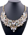 Diamond Alloy Flower Necklace For Women