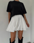 Women's Wooden Ear Y2g Street Trendy Patchwork Mini Pleated Skirt