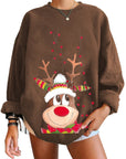 Christmas Elk Owl Sweater