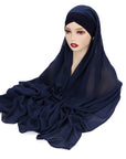 New Convenient Closed-toe Scarf Four Seasons Universal Plain Chiffon