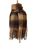 Winter Thickened Circle Yarn Striped Scarf Shawl