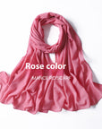 Pure Color Pearl Chiffon Scarf Headcloth Veil Chiffon Scarf