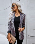 Leopard Print Small Suit Jacket Women