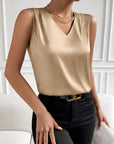 Women's Satin Temperament Commute Vest Bottoming Top