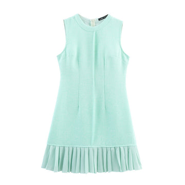 Sleeveless Pleated Dress