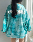 Tie-dyed Sweater Women's Cotton Loose Korean Top All-match Letters Spring And Autumn