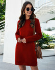 Round Neck Long Sleeve Women's Dress Sweater