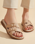 Summer Flat Plus Size Soft Bottom Non-slip Tendon Bottom Soft Leather Sandals