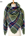 European And American Autumn And Winter Plus-sized Double-sided Qicaigei Scarf Women's Shawl