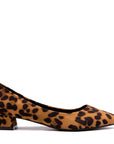 Suede Leopard Pointed High Heels Shoes