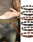 Vintage Belts For Both Men And Women With Handsome Riveted Metal Buckle Punk Hip Hop Fashion Accessories