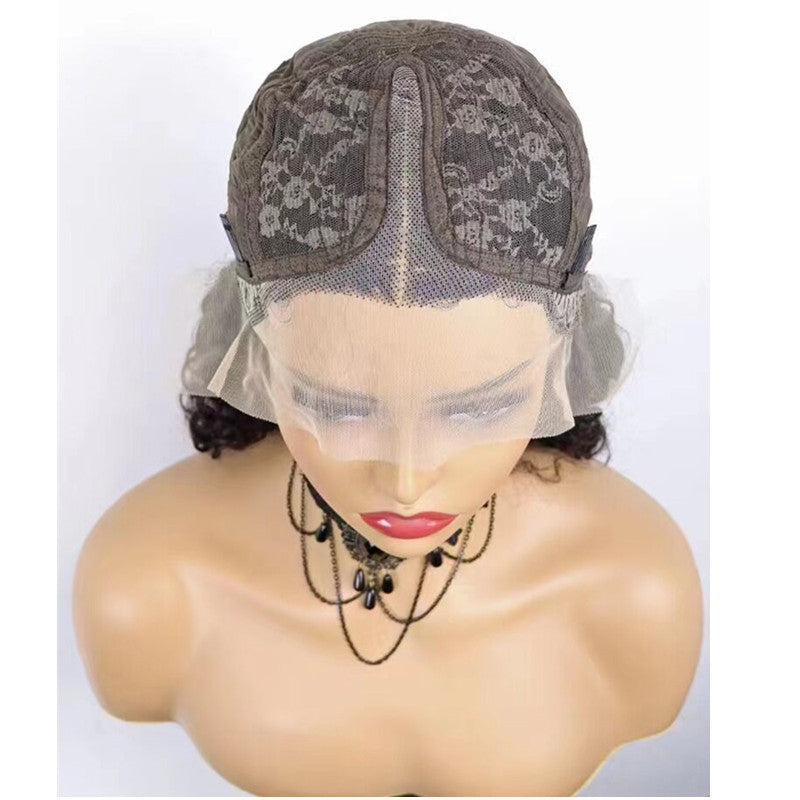 Kinky Curly Short Bob Lace Front Human Hair Wig