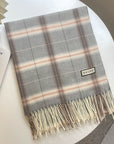 Women's Korean-style Autumn And Winter Plaid Scarf