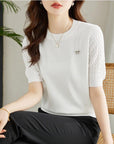 Loose Short Sleeve Sweater