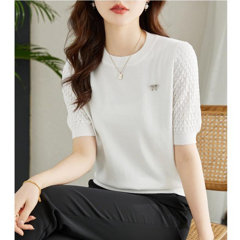 Loose Short Sleeve Sweater