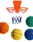 Silent High Density Foam Sports Ball Indoor Mute Basketball Soft Elastic Ball Children Sports Toy Games