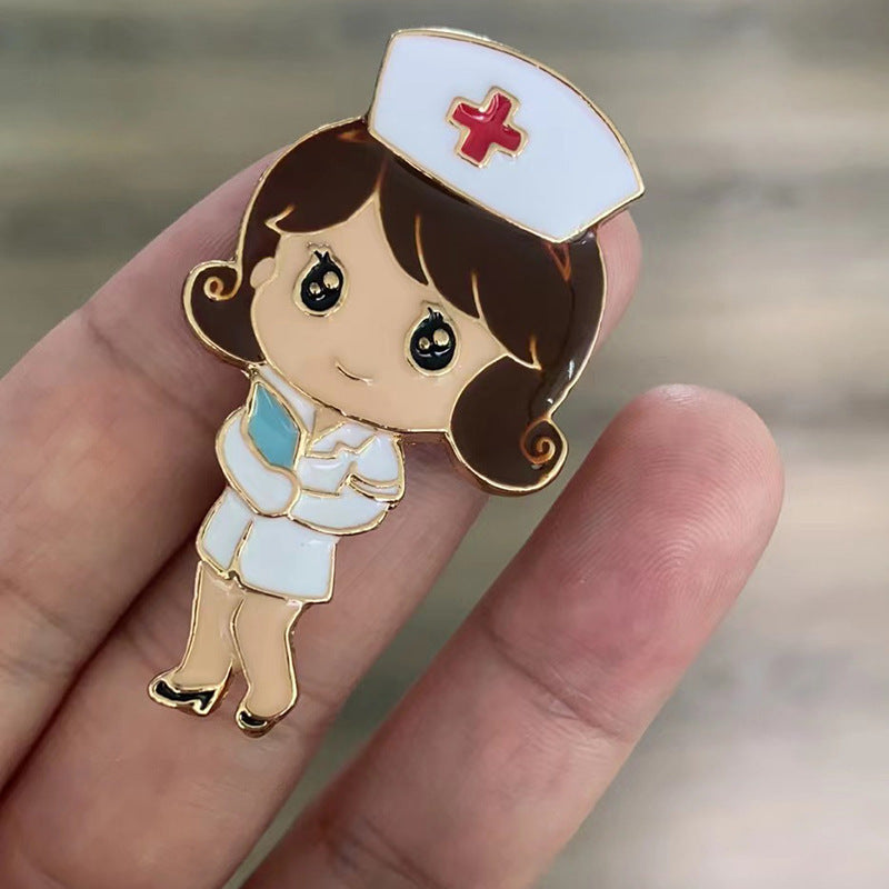 Creative Cute Cartoon Nurse Brooch