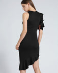 Autumn And Winter New Off-the-shoulder Ruffled Evening Dress