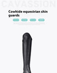 Cowhide Equestrian Chaps Boots Protective Gear