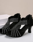 New Rhinestone High-heeled Peep Toe Sandals