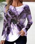 Print European And American Printed Complex Long Sleeve