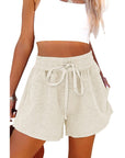 Women's Lace Up Casual Pocket Solid Color Shorts