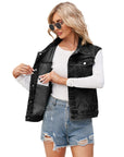 Denim Waistcoat Vest Top For Women