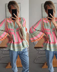 Women's Fall Slim Fit Positioning Printed Long-sleeved Shirt