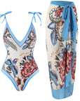 Fashion Personality Women Chiffon Beach Dress Suit