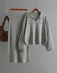 Simple Knitted Loose Dress Suit