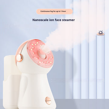 Facial Steamer With Light Household Nano Spray Hydrating And Humidifying Hot Spray 7 Color Color Light