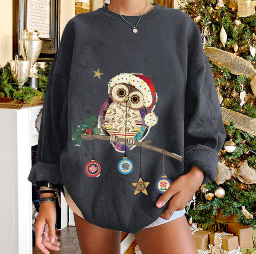 Christmas Elk Owl Sweater