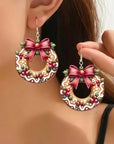 Christmas Cookie Wreath Acrylic Earrings